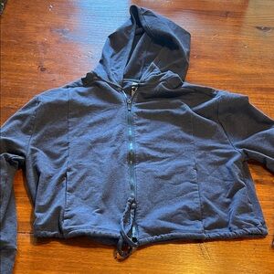 Black Zip-Up Hoodie all in motion